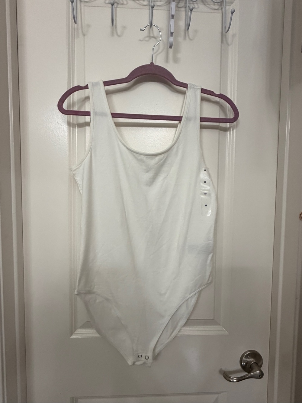 GAP Women's White Scoop Neck Bodysuit - Size M
